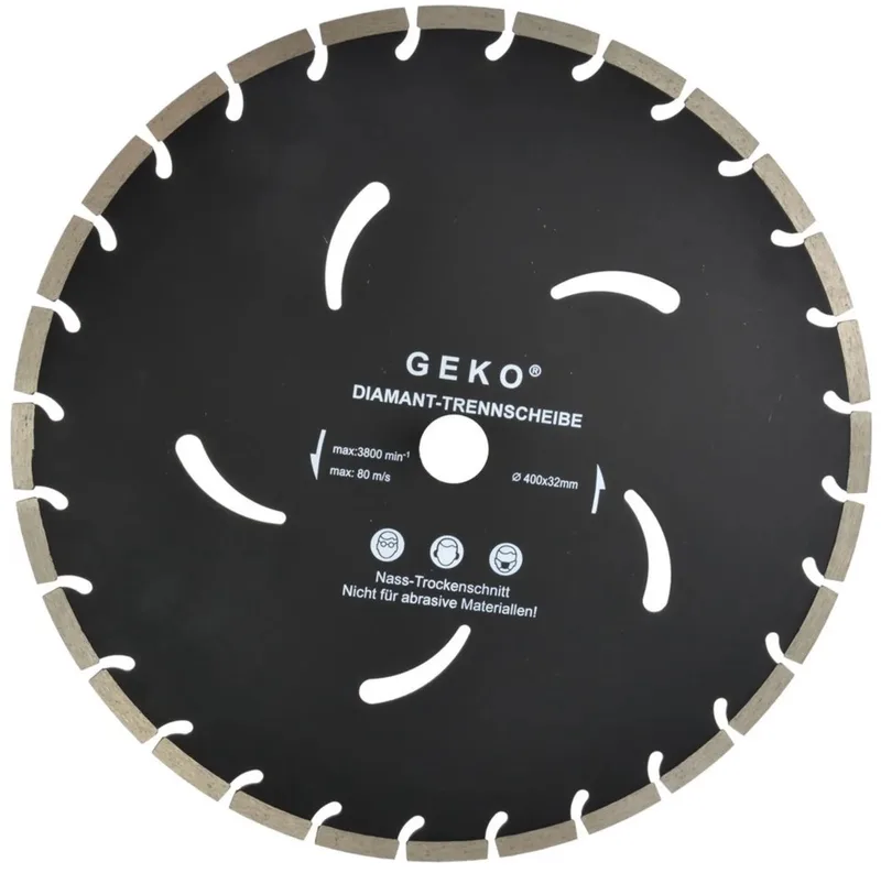 Diamantzaagblad - Gesegmenteerde Rand - 400 mm - Koelgaten - Lange Levensduur by GEKO – product image