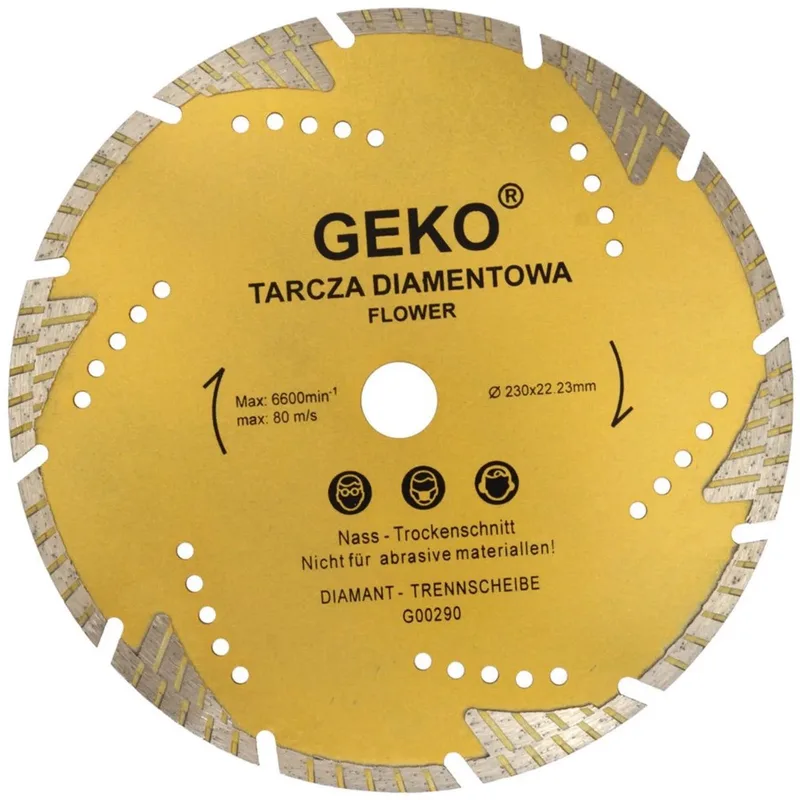 Diamantzaagblad - Turbo Tanden - Gesegmenteerd - 230 mm - Koelgaten de GEKO – image du produit