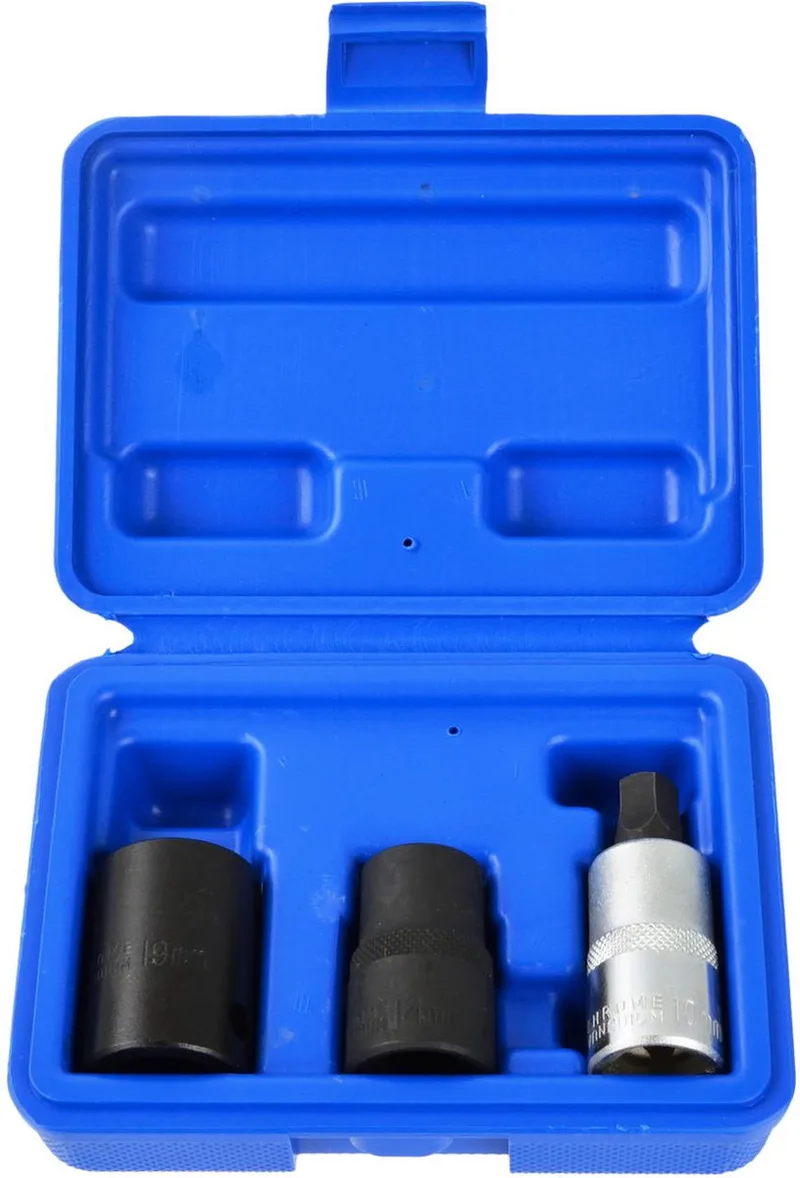 Dopsleutelset remklauwen - 5-kantig - 3-delig - 14/19/10 mm by GEKO, Blue – product image