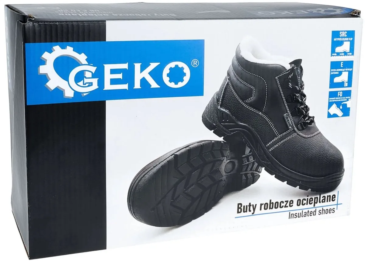 Geïsoleerde werklaarzen - Antislip - Schokabsorberend - Oliebestendig - Zwart von GEKO, Schwarz, 42 – Produktbild
