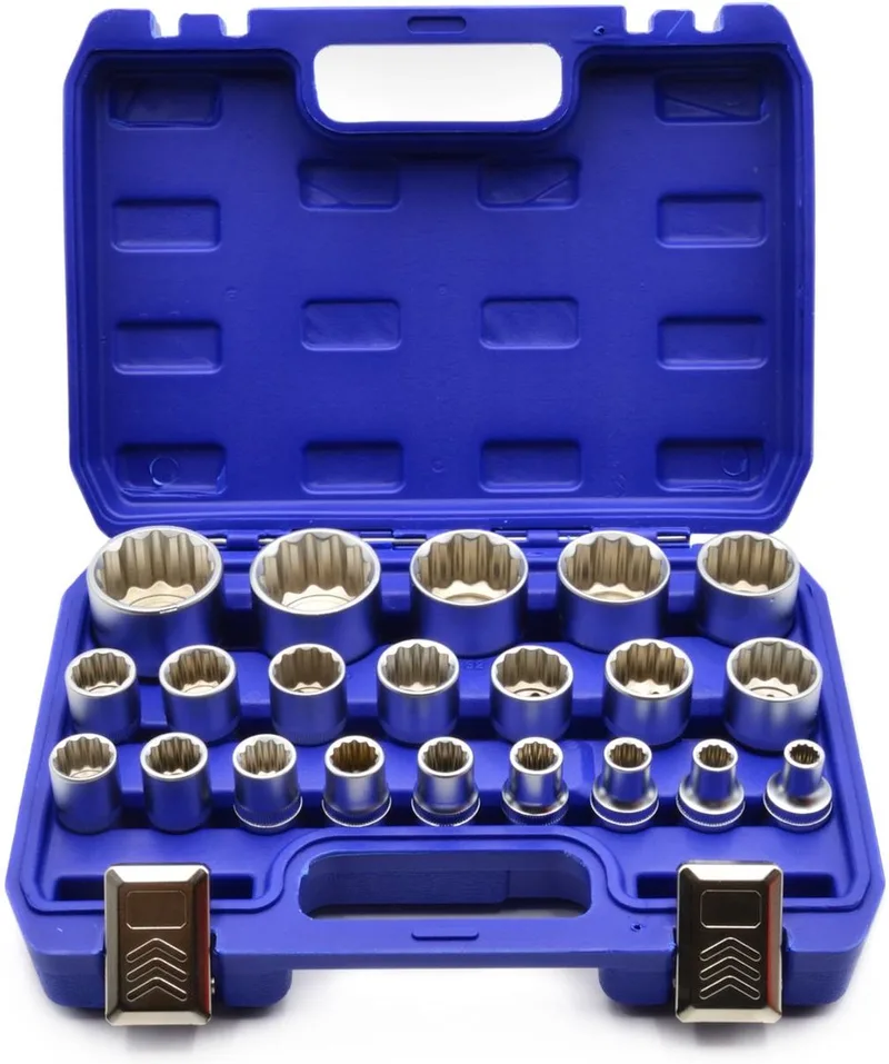 GEKO 21-delige doppenset - 12-punts - 8-36 mm - duurzaam chroom vanadium staal de GEKO, Ornaje – image du produit