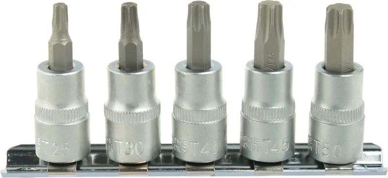 GEKO 5-delige Torx Dopsleutelset - CrV Staal - 3/8" Aandrijving - T25-T50 von GEKO, Blau – Produktbild
