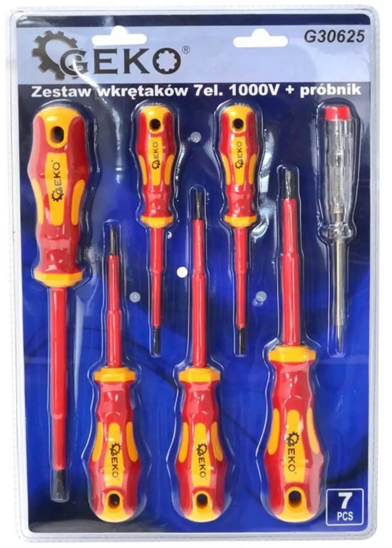 GEKO 7-delige geïsoleerde schroevendraaierset - VDE 1000V - Veiligheid en precisie von GEKO, Ornaje – Produktbild