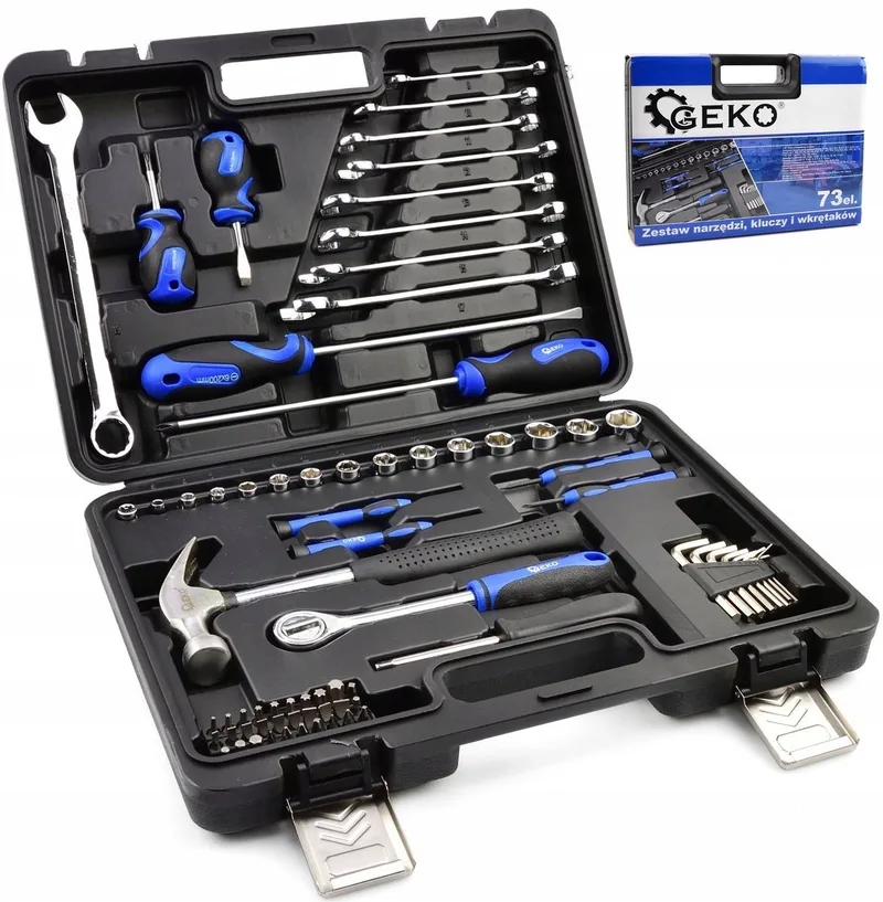 Gereedschapskoffer 73 Delig met Sleutels en Bits by GEKO – product image