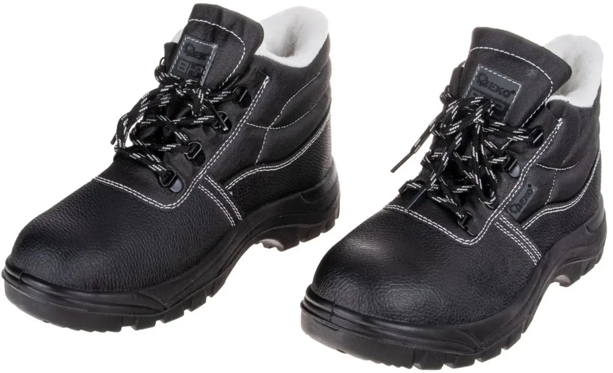 Gevoerde veiligheidsschoenen - S3 klasse - Antislip - Zwart de GEKO, Noir, 40 – image du produit