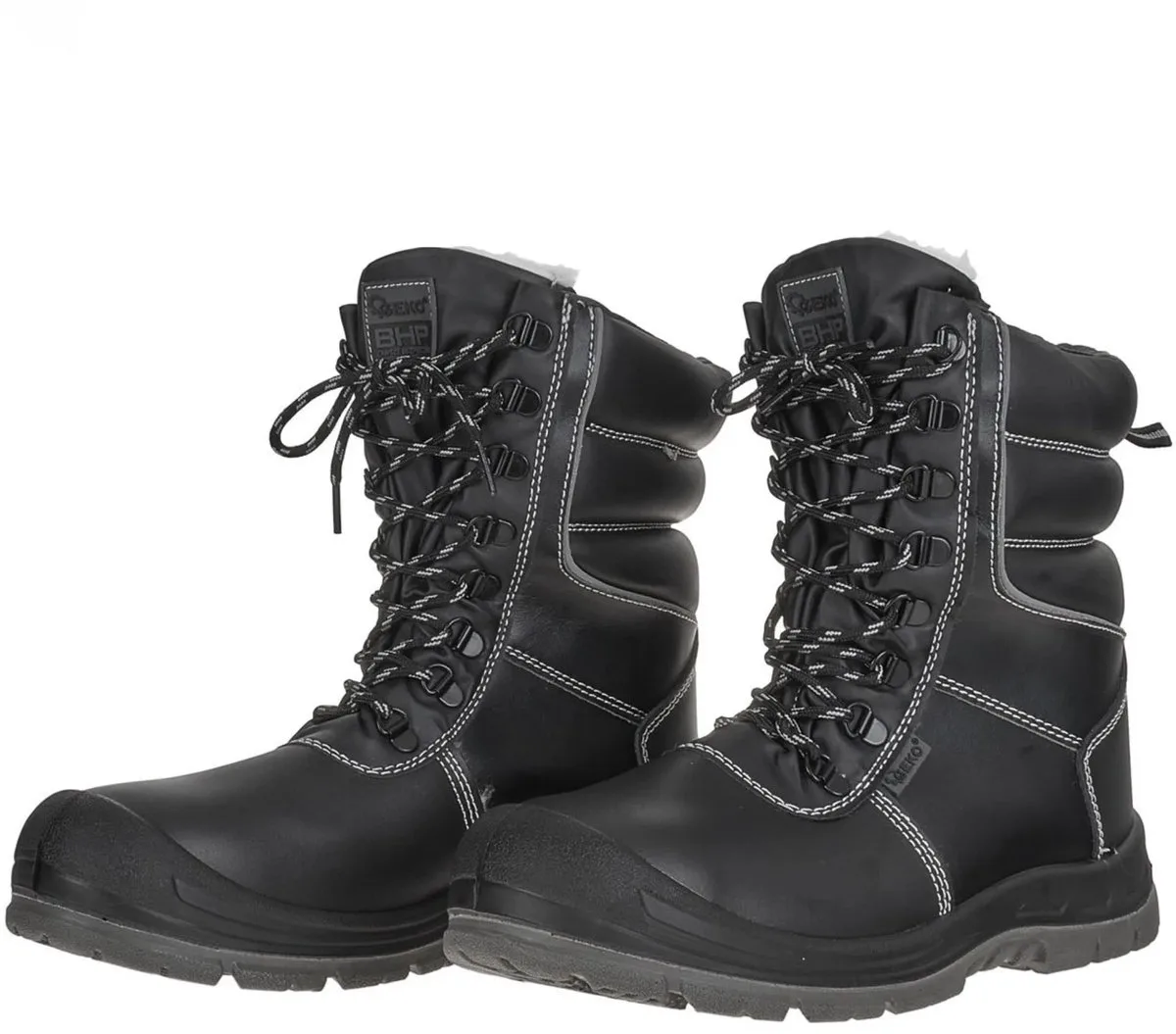 Gevoerde winterveiligheidsschoenen - S3 - Antislip - Zwart de GEKO, Noir, 41 – image du produit