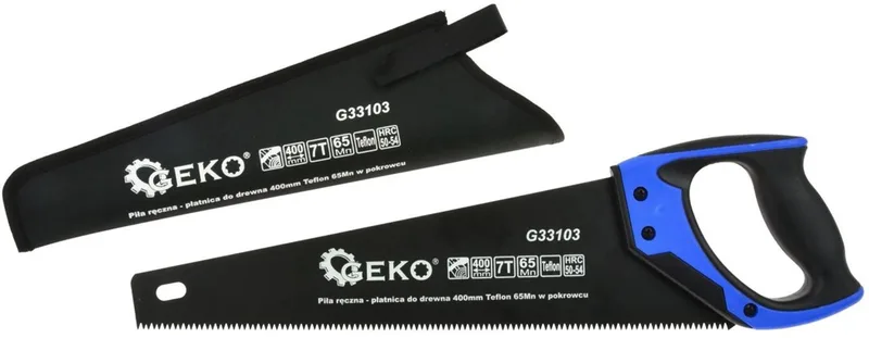 Handzaag - PTFE Coating - 400 mm - Ergonomische Grip - Inclusief Beschermhoes fra GEKO – produktbillede