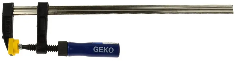Heavy Duty F-klem - Sterk gietijzer - Houten handgreep - 50x300mm von GEKO, Blau – Produktbild