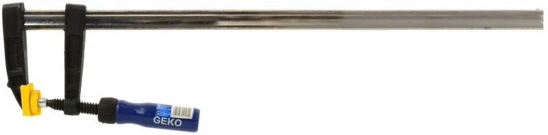 Heavy Duty F-klem - Sterk gietijzer - Houten handgreep - 80x500mm von GEKO, Schwarz – Produktbild