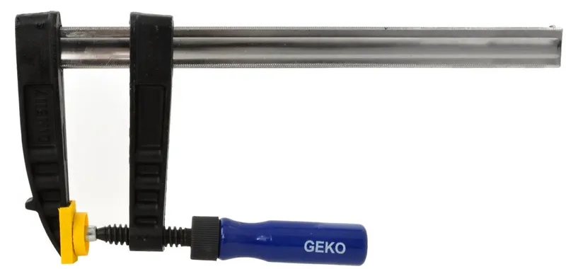 Heavy Duty F-klem - Sterk gietijzer - Houten handvat - 120x300mm de GEKO, Bleu – image du produit