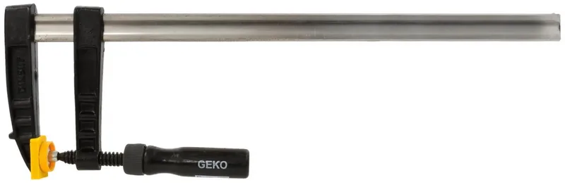 Heavy Duty F-klem - Sterk gietijzer - Houten handvat - 120x500mm de GEKO, Argent – image du produit
