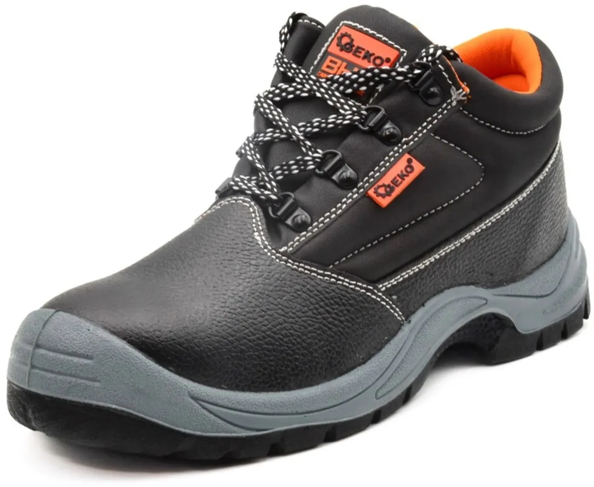 Hoge veiligheidsschoenen - S1P - Antislip & Antistatisch - Zwart leer de GEKO, Noir, 39 – image du produit