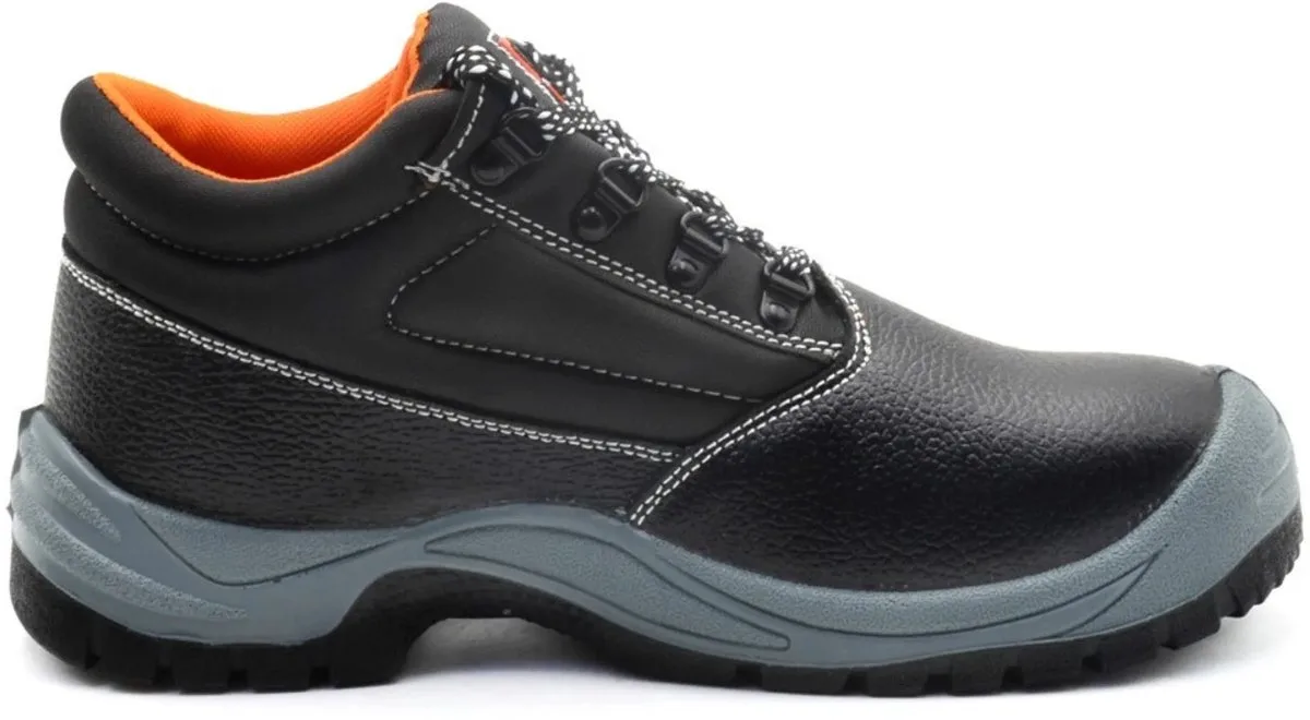 Hoge veiligheidsschoenen - S1P - Stalen neus - Zwart leer de GEKO, Noir, 42 – image du produit