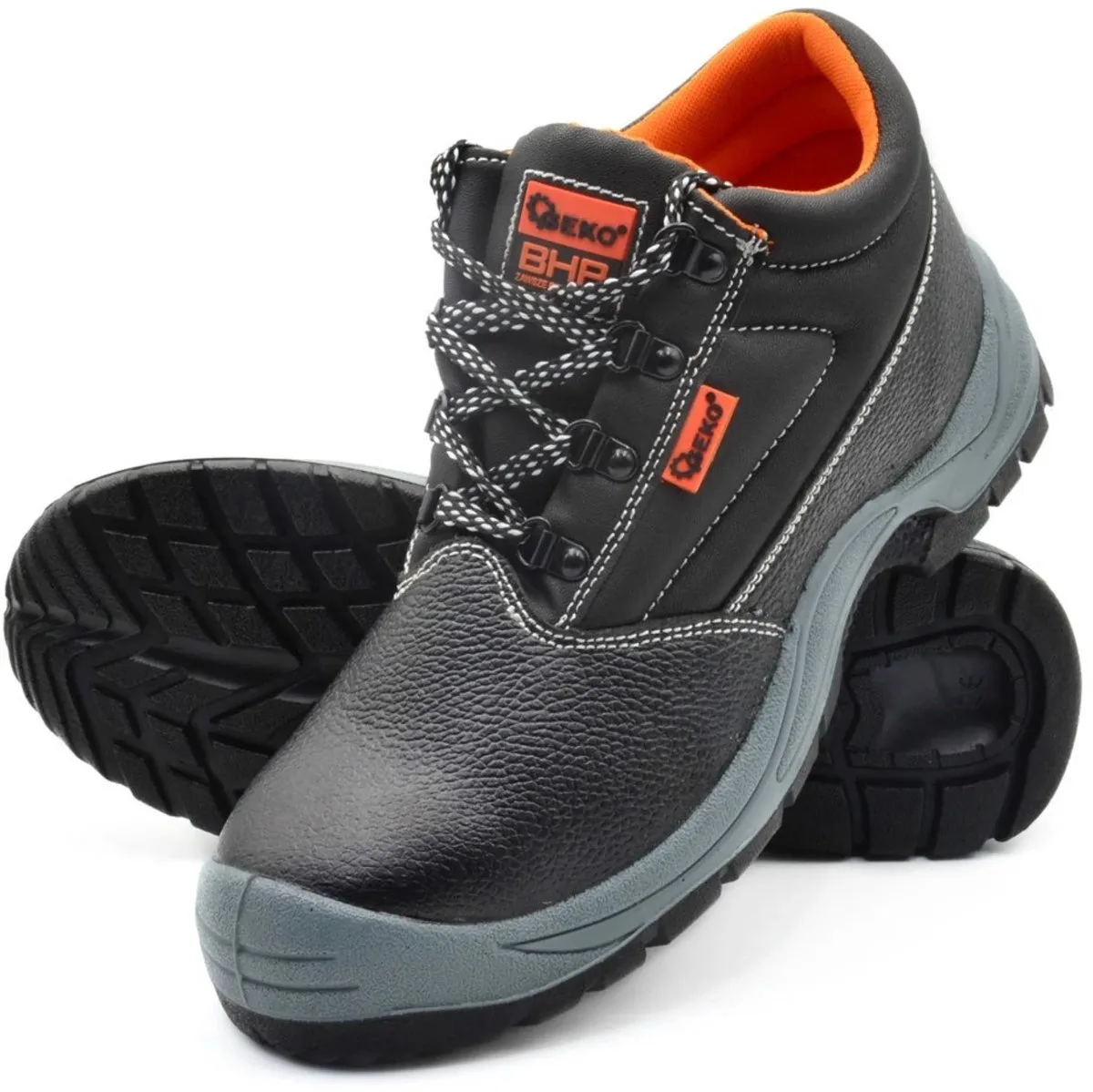 Hoge veiligheidsschoenen - S1P - Zwart - Antislip en Ademend de GEKO, Noir, 46 – image du produit
