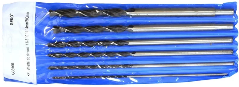 Houtborenset - 6-delig - Spiraalvormig - Centrerend - 300 mm lang von GEKO – Produktbild