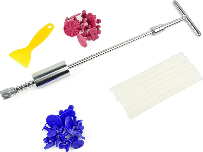 Interia hamer - schokdempend - 28 adapters - inclusief lijmsticks - veilig voor lak von GEKO – Produktbild