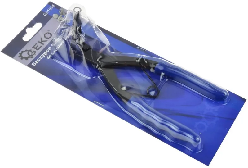 Interne gebogen borgveertang - 90° - Lange reikwijdte - PVC handgrepen - Tot 50 mm diep von GEKO, Blau – Produktbild