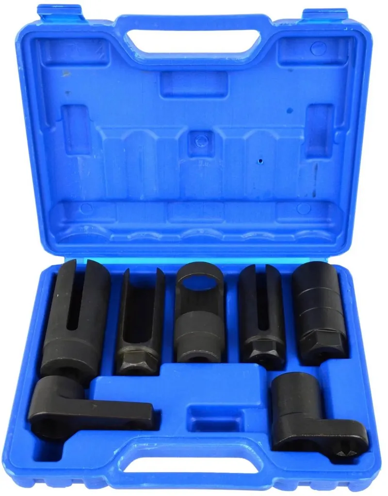 Lambda sensor dopsleutelset - 7-delig - Chroom-vanadium staal - Geschikt voor diverse automerken by GEKO, Blue – product image