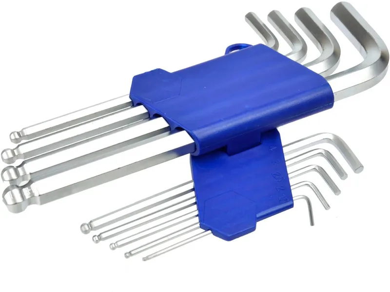 Lange arm inbussleutelset - 9-delig - 1.5-10mm - Balpunt - Extra bereik en koppel de GEKO, Bleu – image du produit