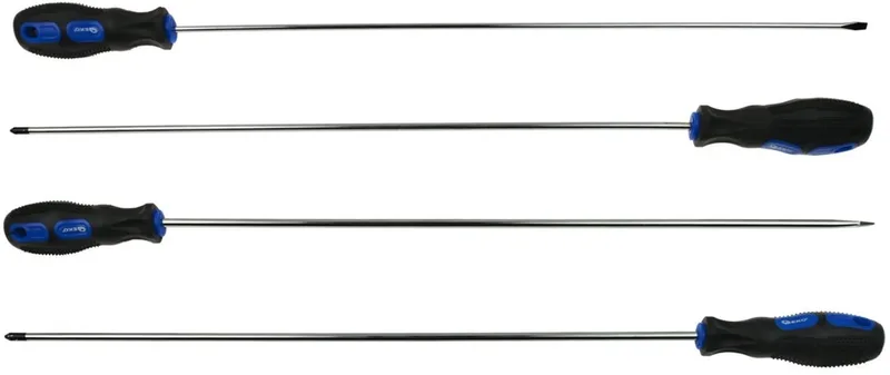 Lange schroevendraaierset - 450 mm - Chroom vanadium - Rubberen grip by GEKO, Ornaje – product image