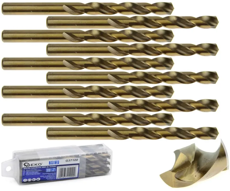 Metaalboor - HSS M35 - 10 mm - Cobalt legering - Hoge slijtvastheid - 10 stuks by GEKO – product image