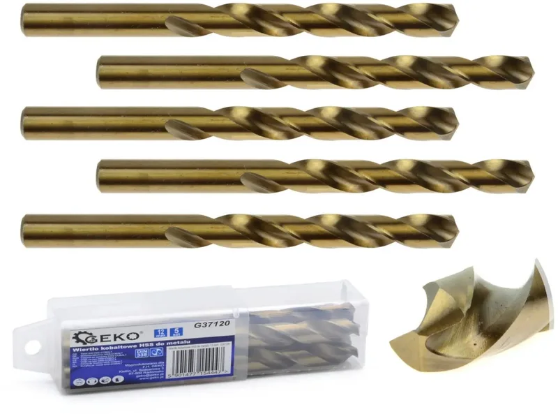 Metaalboor - HSS M35 - 5% Kobalt - 12 mm - Hoge Warmtebestendigheid - 5 stuks de GEKO – image du produit