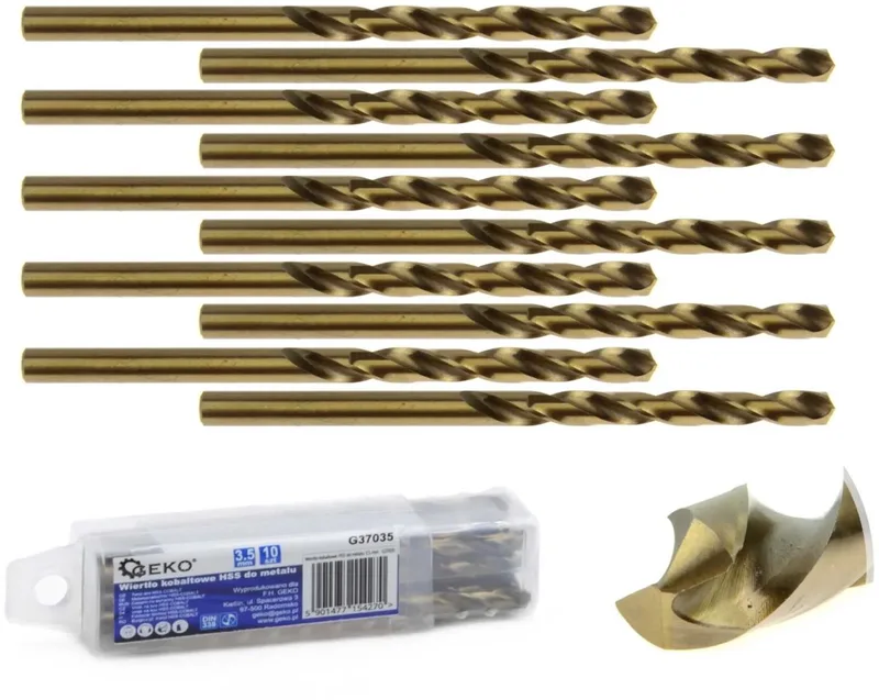 Metaalboor - HSS M35 - 5% kobalt - 3,5 mm - Hoge thermische weerstand - 10 stuks de GEKO – image du produit