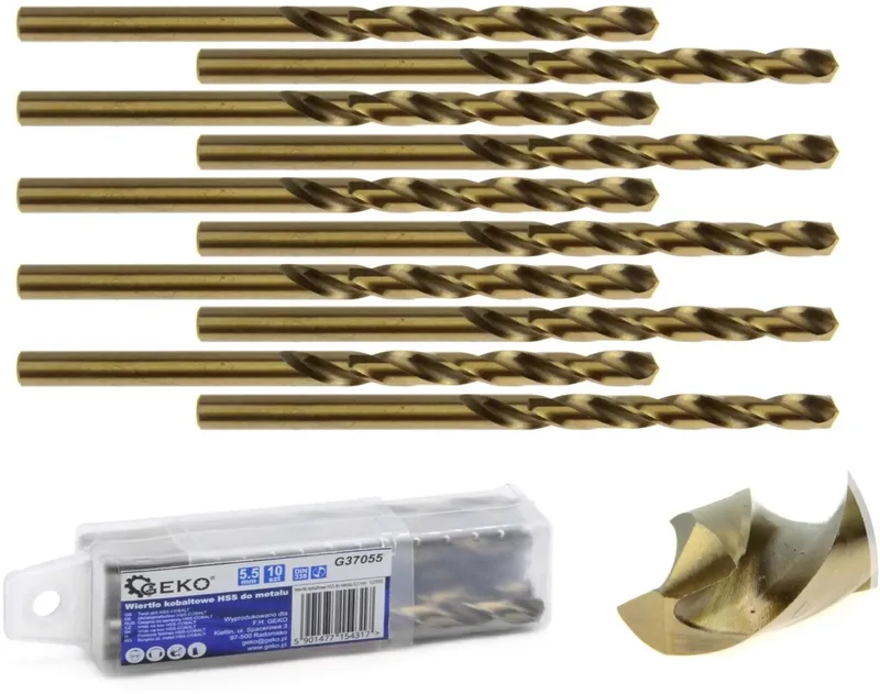 Metaalboor - HSS M35 - 5% kobalt - 5,5 mm - Hoge thermische weerstand - 10 stuks de GEKO – image du produit