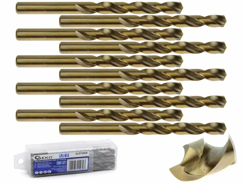 Metaalboor - HSS M35 - 5% kobalt - 9,5 mm - Hoge thermische weerstand - 10 stuks fra GEKO – produktbillede