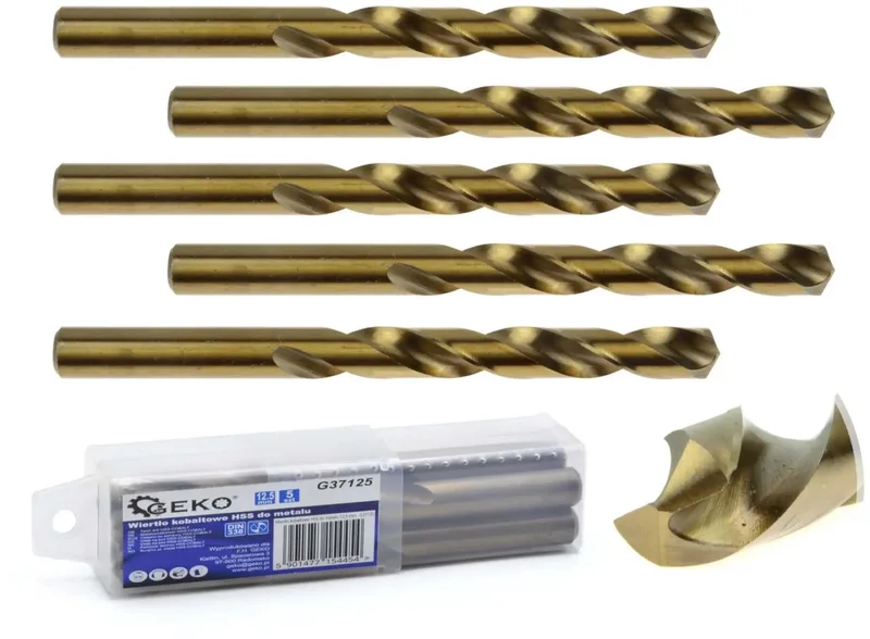 Metaalboor - HSS M35 - Cobalt 5% - 12,5 mm - Hoge thermische weerstand - 5 stuks de GEKO – image du produit