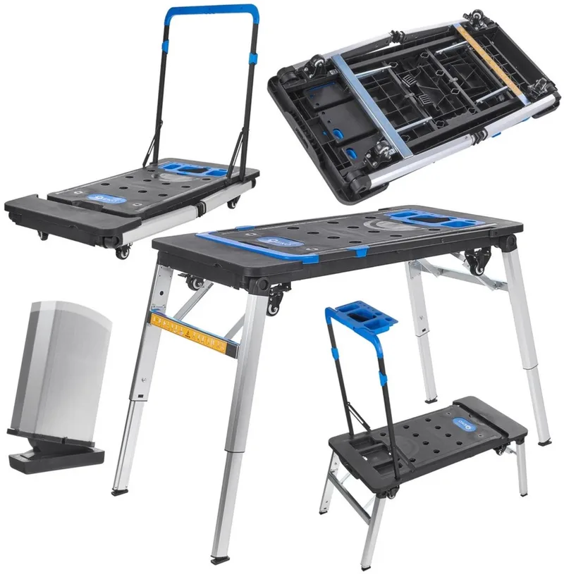 Multifunctionele werkbank - 7-in-1 - Opvouwbaar - 109x55 cm - Met wielen von GEKO – Produktbild