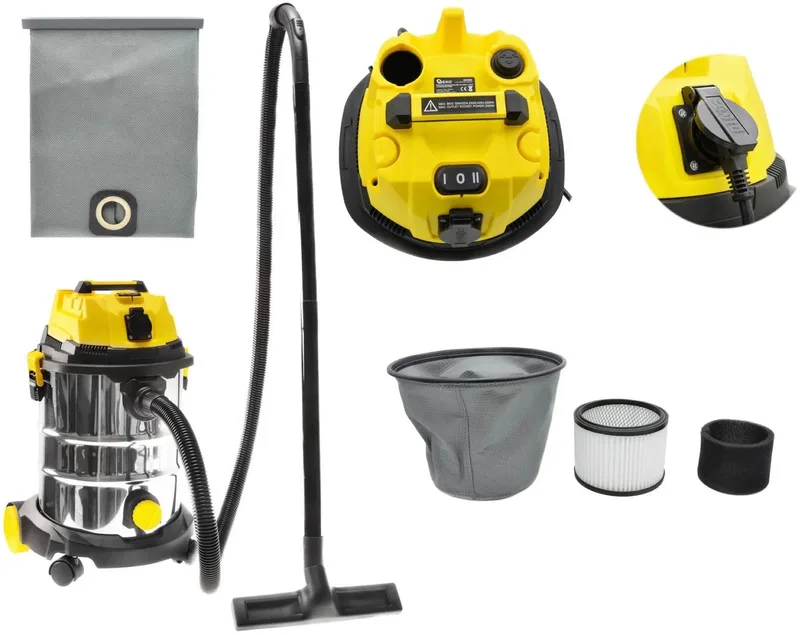 Nat- en droogzuiger - 25L - RVS - Stofschudfunctie de GEKO – image du produit