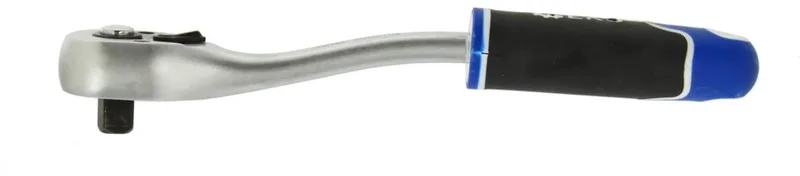 Offset ratelsleutel - 72-tands mechanisme - ergonomische grip - matte chroom afwerking by GEKO, Blue – product image