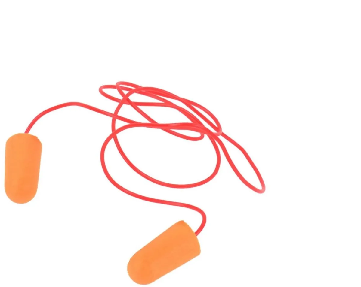 Oordopjes met nekkoord - PU schuim - Geluidsreductie 32 dB - 50 paar - 50 stuks de GEKO, Orange – image du produit