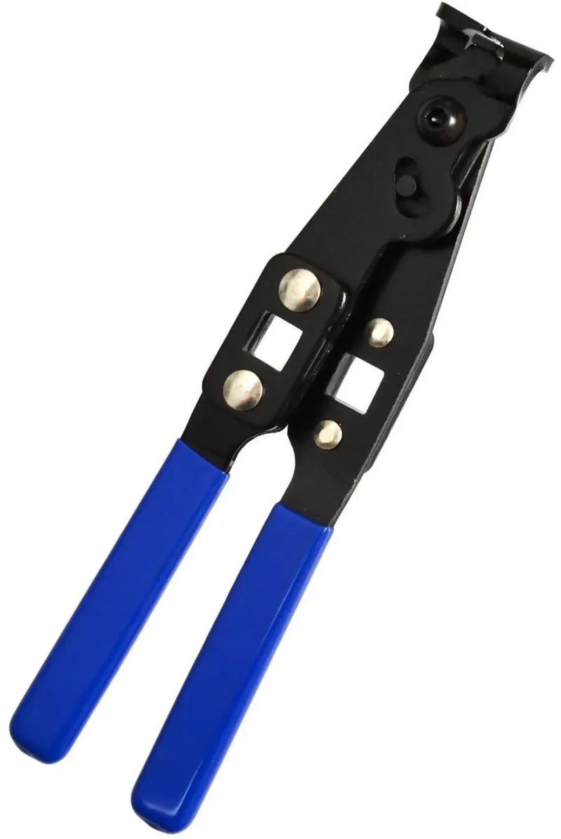 Oorklem-tang voor aandrijfashoezen - Platte drukplaat - Comfortabele grip de GEKO, Bleu – image du produit
