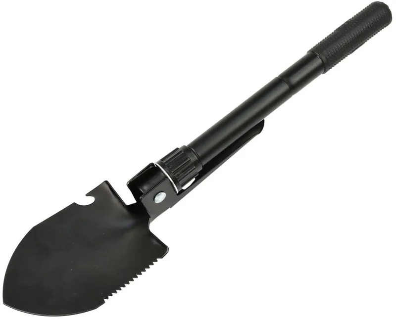 Opvouwbare multitool schep - 4-in-1 - compact en duurzaam - staal - 41 cm - zwart von GEKO – Produktbild