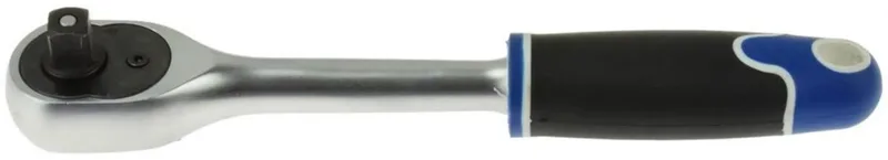 Ratelsleutel 3/8" - 45-tands - Ergonomisch antislip - Snelle ontgrendeling - Chroomafwerking de GEKO, Bleu – image du produit