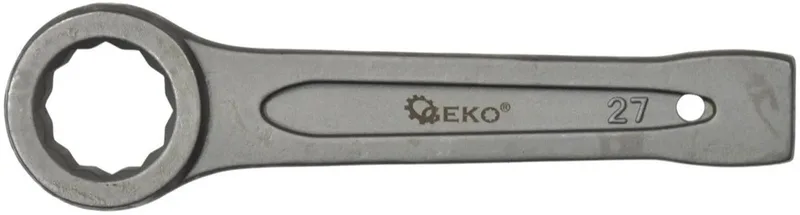 Ring Slogging Steeksleutel - 27mm - Voor Zwaar Werk - Chroom-Vanadium Staal by GEKO – product image
