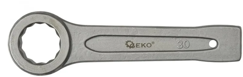Ring Slogging Steeksleutel - 30mm - Voor Zwaar Werk - Chroom-Vanadium Staal de GEKO – image du produit