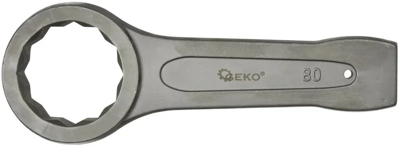 Ring Slogging Steeksleutel - 80mm - Zware Constructie - 12-Punts - Chroom-Vanadium Staal by GEKO – product image