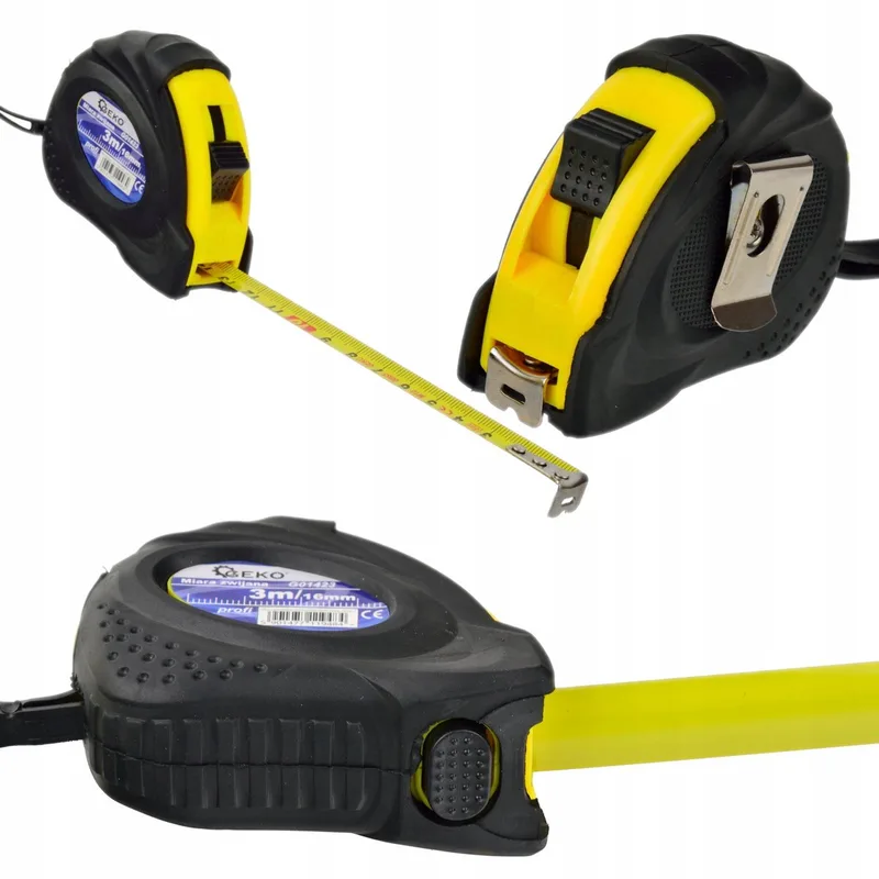 Rolmaat 3m met Dubbele Vergrendeling - ABS Behuizing de GEKO – image du produit