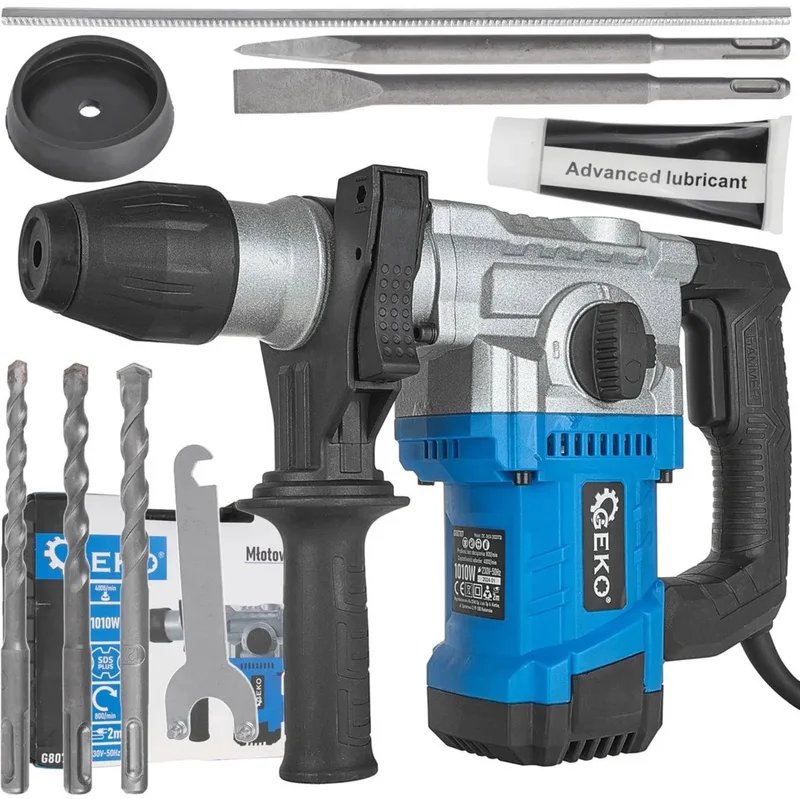 Rotary hamer - 1010W - 4J impact - SDS Plus - veelzijdige functies von GEKO – Produktbild