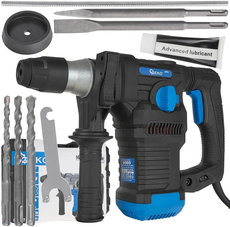 Rotary hamerboor - 1500W - 6J impact - SDS Plus - 4 standen - Inclusief accessoires de GEKO – image du produit