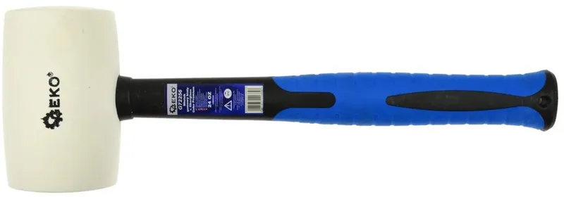 Rubberen hamer - wit - glasvezel handvat - 680g - antislip grip von GEKO – Produktbild