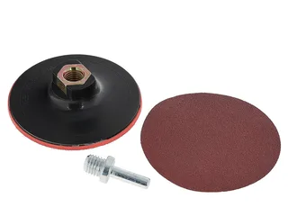 Schleifteller 100mm Klett Schleifteller M14 Haftteller inkl Adapter Bohrmaschine, 1-St., M14-Gewinde, inkl. Bohradapter de GEKO – image du produit 2 sur 5