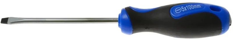 Schroevendraaier - Gesleufd - 5x100 mm - Ergonomisch - Chroom-vanadium Staal by GEKO – product image