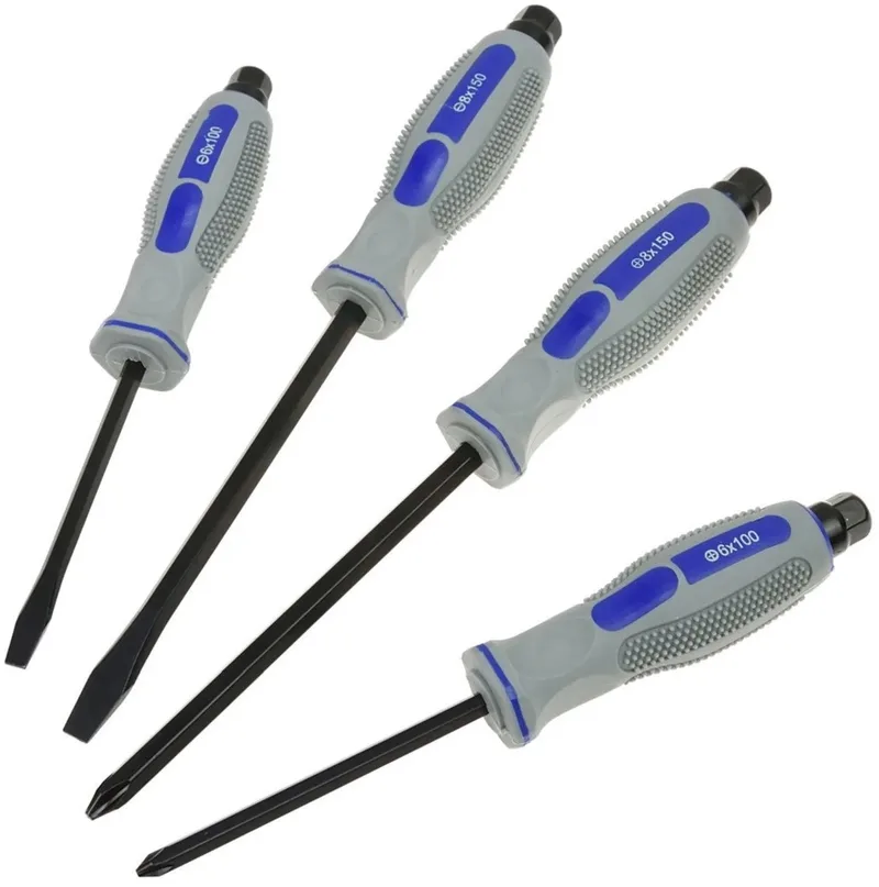 Schroevendraaierset - CrV Staal - Magnetische Punt - 4-delig de GEKO, Noir – image du produit