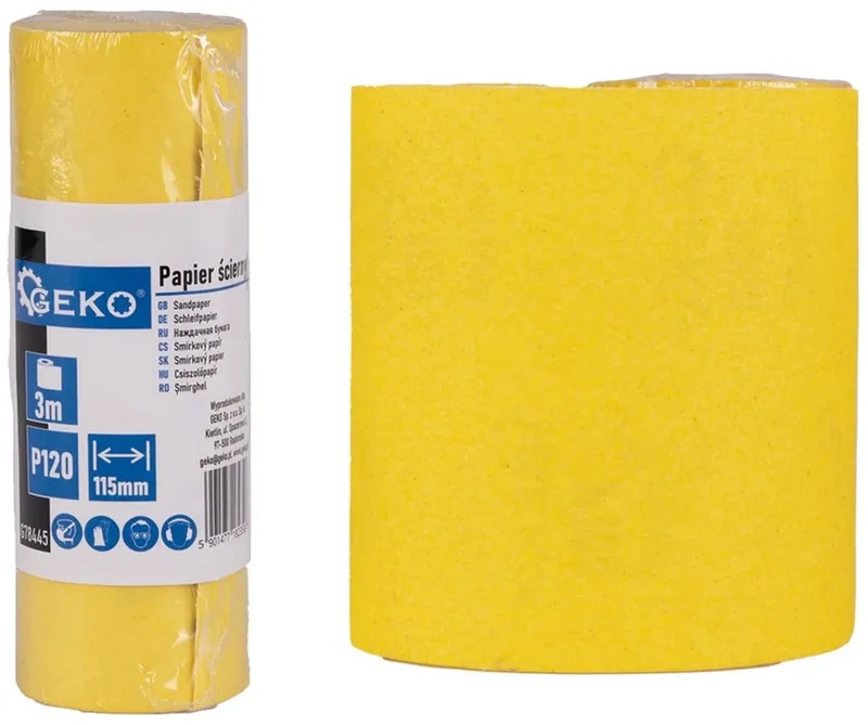 Schuurpapier rol - 115 mm x 3 m - korrel P120 - 1 stuk by GEKO – product image
