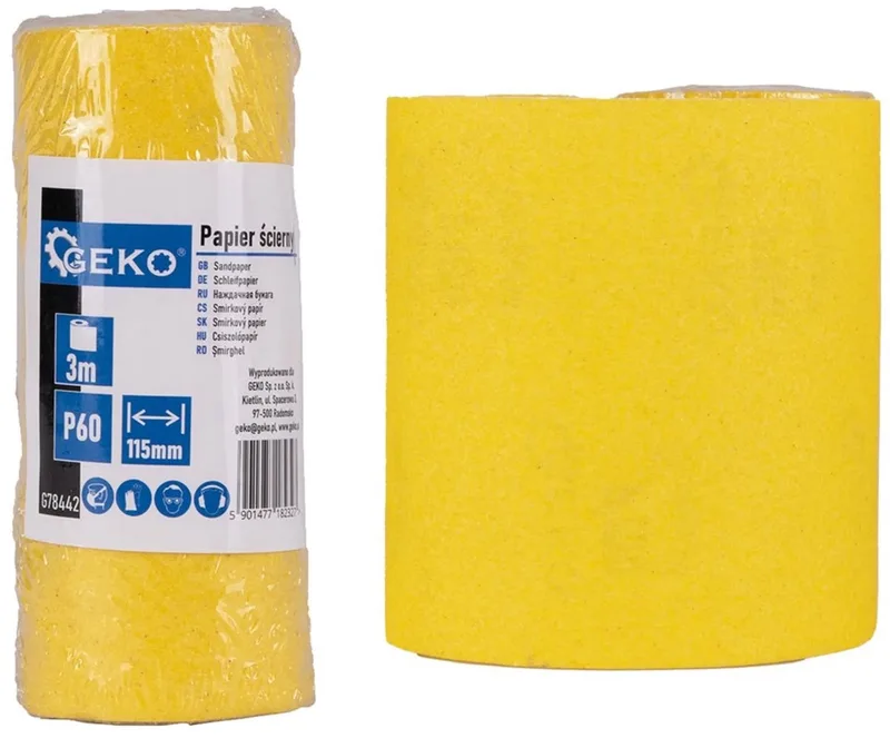 Schuurpapier rol - 115mm x 3m - P60 korrel by GEKO – product image