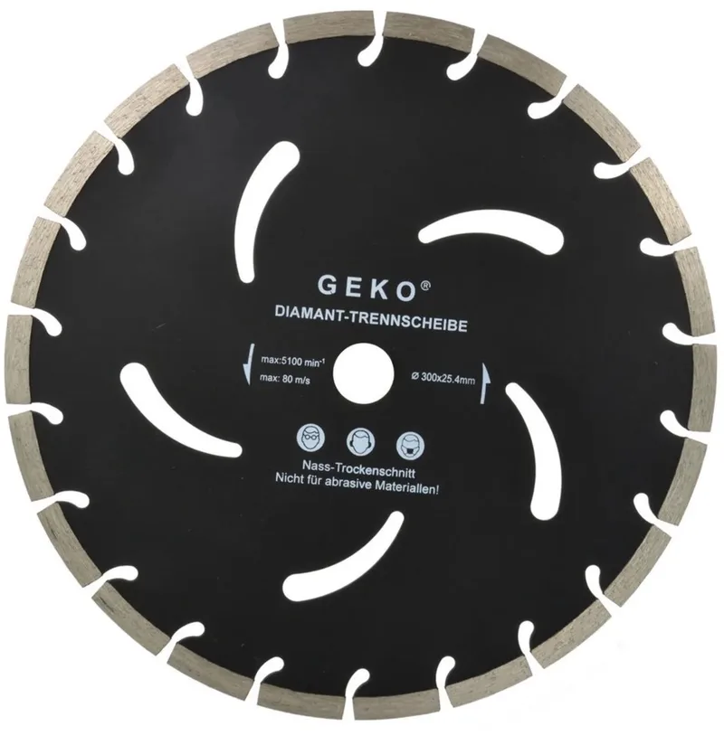 Segmented diamantzaagblad - 300 mm - Koelgaten - Lange levensduur by GEKO – product image